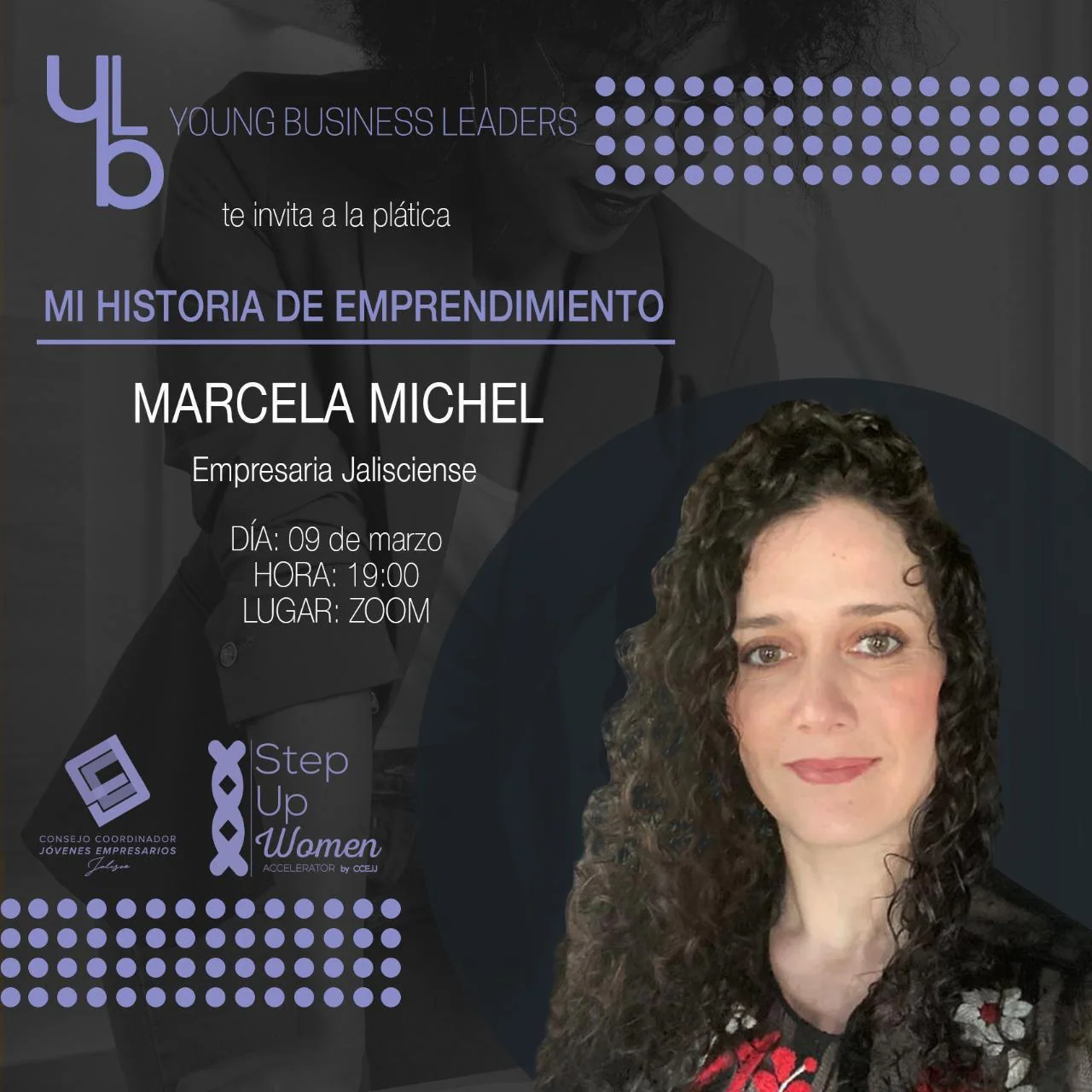 Cartel: Mi historia de emprendimiento · Marcela Michel
