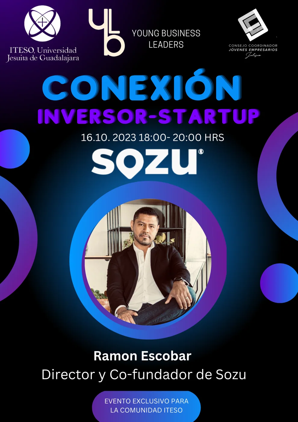 Cartel: Conexión Inversor-Startup · Sozu